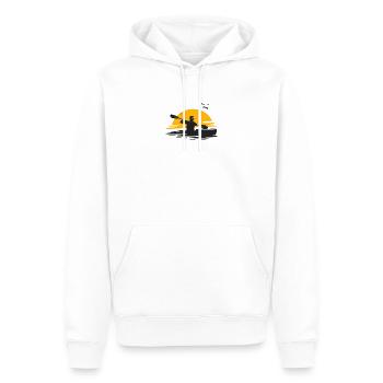 Kajak Kanu paddeln Rudern Paddelboot Wassersport - Männer Premium Bio Hoodie - Weiß - Vorne - Nico (187cm)