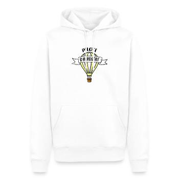 Pilote d'aérostat - Sweat à capuche Premium bio Homme - blanc - Devant - Nico (187cm)