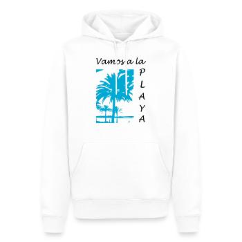 vamos a la playa - Männer Premium Bio Hoodie - Weiß - Vorne - Nico (187cm)