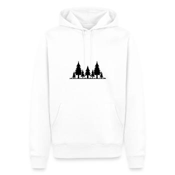 Forêt - Sweat à capuche Premium bio Homme - blanc - Devant - Nico (187cm)