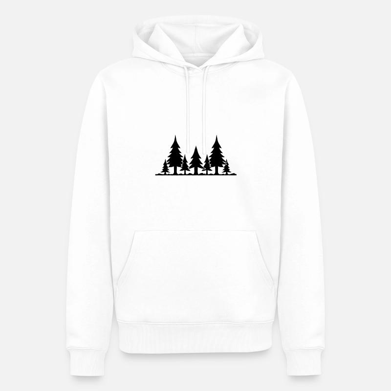 Forêt - Sweat à capuche Premium bio Homme - blanc