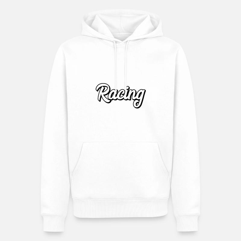 Course - Sweat à capuche Premium bio Homme - blanc