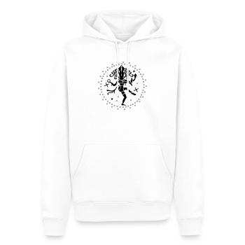 shiva - Männer Premium Bio Hoodie - Weiß - Vorne - Nico (187cm)