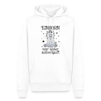Nashorn - Einhorn war leider ausverkauft - Männer Premium Bio Hoodie - Weiß - Vorne - Nico (187cm)