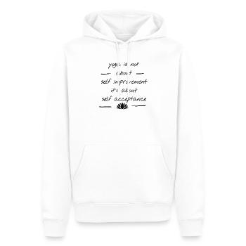 yoga - Männer Premium Bio Hoodie - Weiß - Vorne - Nico (187cm)