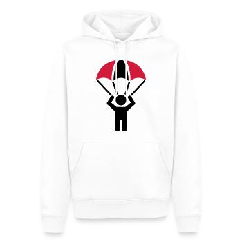 parachute - Men’s Premium Organic Hoodie - white - Front - Nico (187cm)