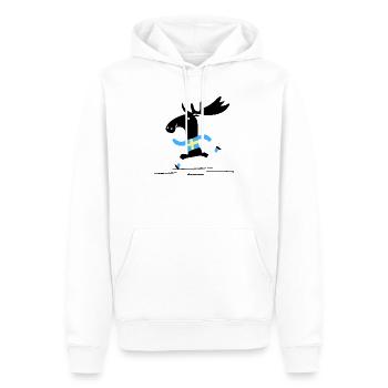 Schweden Elch - Männer Premium Bio Hoodie - Weiß - Vorne - Nico (187cm)
