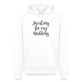 Sweating For My Wedding - Sweat à capuche Premium bio Homme - blanc - Devant - Nico (187cm)