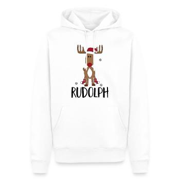 Noël - Sweat à capuche Premium bio Homme - blanc - Devant - Nico (187cm)