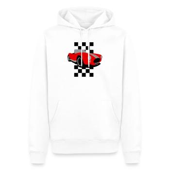 Roadster classique rouge Shelby Cobra - Sweat à capuche Premium bio Homme - blanc - Devant - Nico (187cm)