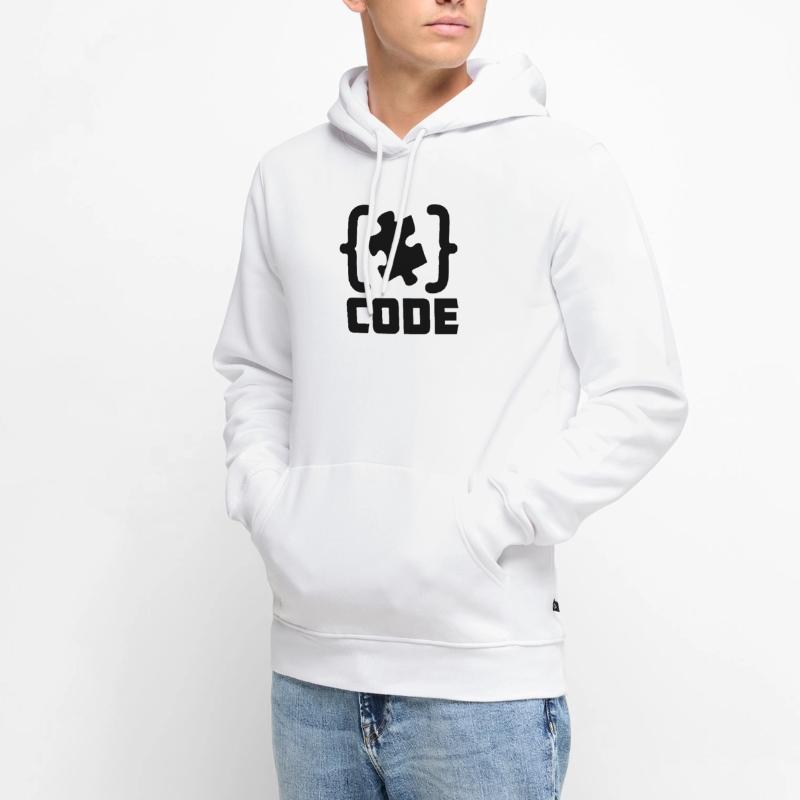 programmeur Code résolution de pièces de puzzle Sweat à capuche Premium bio Homme