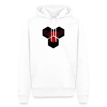 Honigbiene auf Wabe - Männer Premium Bio Hoodie - Weiß - Vorne - Nico (187cm)