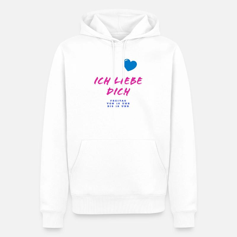 Herzliche Liebesbotschaft im Graffiti-Stil - Männer Premium Bio Hoodie - Weiß