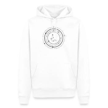 Starburst Dot Constellation - Men’s Premium Organic Hoodie - white - Front - Nico (187cm)