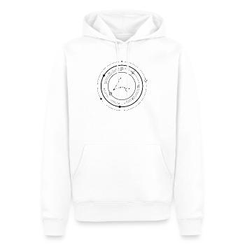 Midnight Starburst Silhouette - Men’s Premium Organic Hoodie - white - Front - Nico (187cm)