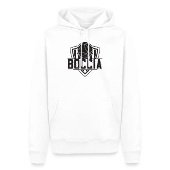 Vêtements de joueur de boccia avec balles de boccia Boccia - Sweat à capuche Premium bio Homme - blanc - Devant - Nico (187cm)