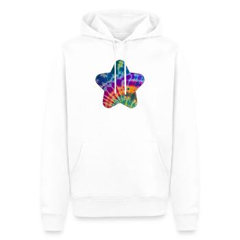 Groovy Tie Dye Stern - Männer Premium Bio Hoodie - Weiß - Vorne - Nico (187cm)