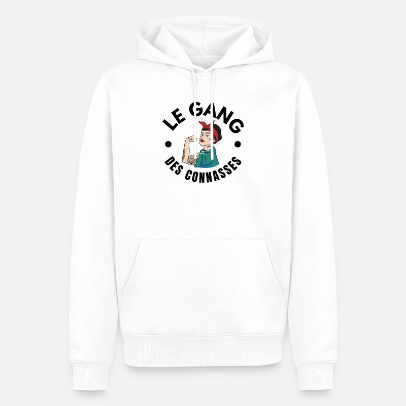 copine, meilleures copines, bande de filles - Sweat à capuche Premium bio Homme - blanc