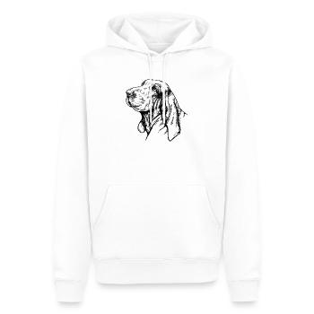 Bracco Italiano Portrait schwarz - Männer Premium Bio Hoodie - Weiß - Vorne - Nico (187cm)