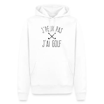 J'peux pas j'ai golf  - Sweat à capuche Premium bio Homme - blanc - Devant - Nico (187cm)