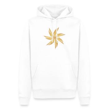 wunderschöner strahlender Stern für Weihnachten - Männer Premium Bio Hoodie - Weiß - Vorne - Nico (187cm)
