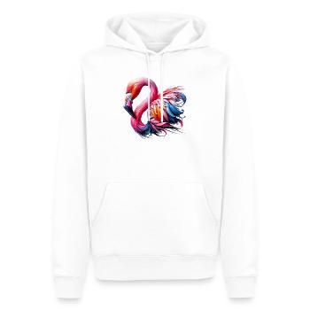 Flamant - Sweat à capuche Premium bio Homme - blanc - Devant - Nico (187cm)