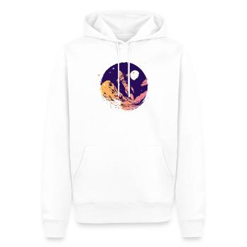 rakete weltall raumfahrt schulstart Go space nerd - Männer Premium Bio Hoodie - Weiß - Vorne - Nico (187cm)