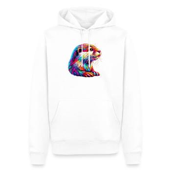 Loutre - Sweat à capuche Premium bio Homme - blanc - Devant - Nico (187cm)