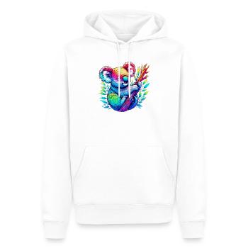 Koala - Männer Premium Bio Hoodie - Weiß - Vorne - Nico (187cm)