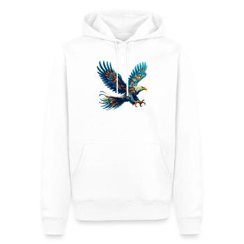 Eagle - Men’s Premium Organic Hoodie - white - Front - Nico (187cm)