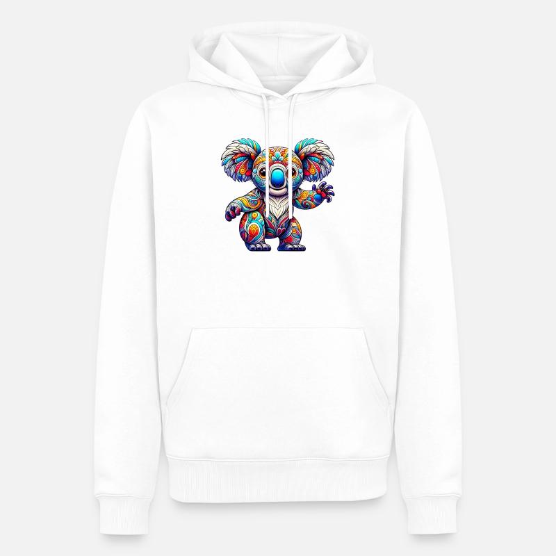 Koala - Männer Premium Bio Hoodie - Weiß