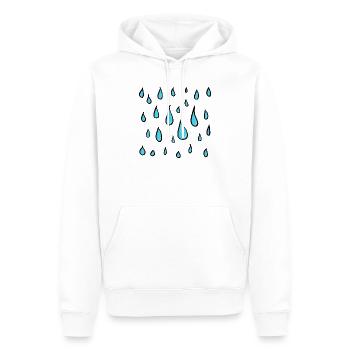 goutte d’eau - Sweat à capuche Premium bio Homme - blanc - Devant - Nico (187cm)