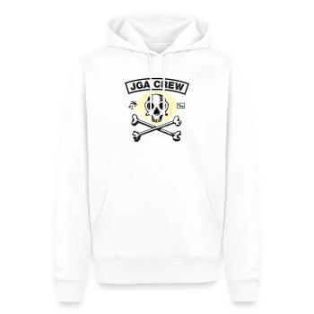 Équipage de la JGA - Skull and Bones - Sweat à capuche Premium bio Homme - blanc - Devant - Nico (187cm)