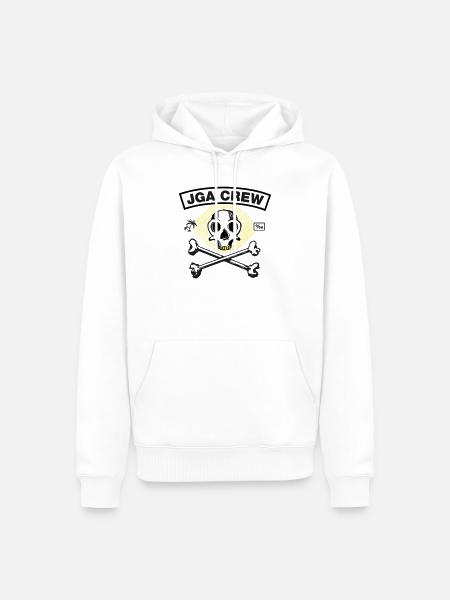 JGA Crew - Skull and Bones - Männer Premium Bio Hoodie - Weiß