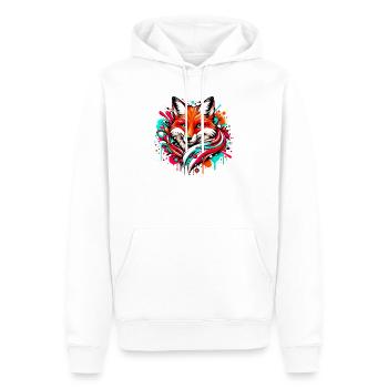 Renard - Sweat à capuche Premium bio Homme - blanc - Devant - Nico (187cm)