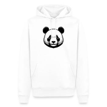 Panda - Männer Premium Bio Hoodie - Weiß - Vorne - Nico (187cm)
