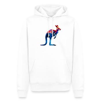 Kangourou - Sweat à capuche Premium bio Homme - blanc - Devant - Nico (187cm)