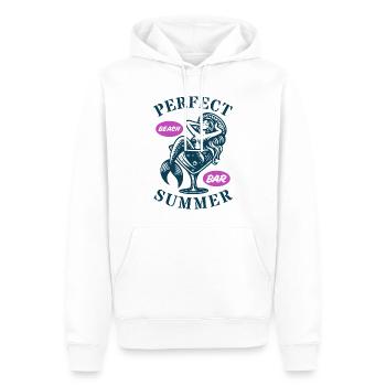 summer beach mermaid - Men’s Premium Organic Hoodie - white - Front - Nico (187cm)