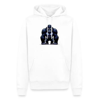 Gorille - Sweat à capuche Premium bio Homme - blanc - Devant - Nico (187cm)
