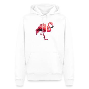 Flamant - Sweat à capuche Premium bio Homme - blanc - Devant - Nico (187cm)