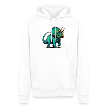 Dinosaurier - Männer Premium Bio Hoodie - Weiß - Vorne - Nico (187cm)