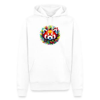 Petit panda - Sweat à capuche Premium bio Homme - blanc - Devant - Nico (187cm)