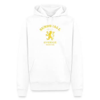 SUNDSVALL, Sverige, Suède - Sweat à capuche Premium bio Homme - blanc - Devant - Nico (187cm)