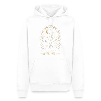 Idée cadeau maman fille toujours connectée - Sweat à capuche Premium bio Homme - blanc - Devant - Nico (187cm)