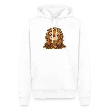Lustige Capybara mit Spaghetti und Nudeln - Männer Premium Bio Hoodie - Weiß - Vorne - Nico (187cm)