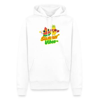 Summer Vipes - Sweat à capuche Premium bio Homme - blanc - Devant - Nico (187cm)