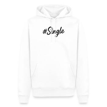 #Single – Statement Design in Handschrift - Männer Premium Bio Hoodie - Weiß - Vorne - Nico (187cm)