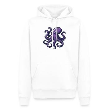 Artiste violet pieuvre - Sweat à capuche Premium bio Homme - blanc - Devant - Nico (187cm)