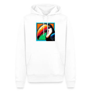 Tukan - Männer Premium Bio Hoodie - Weiß - Vorne - Nico (187cm)