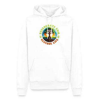 Lebendige Baum-Darstellung für Natur - Männer Premium Bio Hoodie - Weiß - Vorne - Nico (187cm)